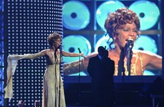 Whitney Houston in Las Vegas as photographed by Tom Donoghue.