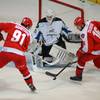 Photo: Wrangler forward Matt Tassone (16) attempts to set Photo: Wrangler forward Matt Tassone (16) attempts to set