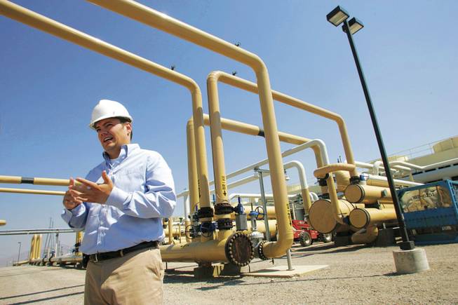 Paul Thomsen of Ormat Technologies describes how geothermal energy is turned into electricity at his company’s Steamboat complex near Reno. Geothermal development will increase, he says, because “predictability and reliability (of price) are becoming a lot more important.”