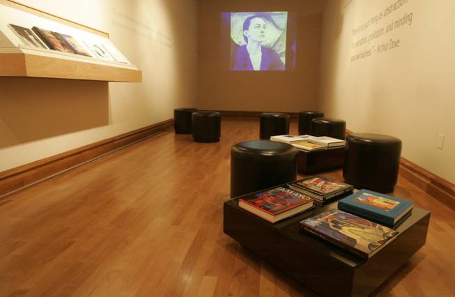 A reading area in the Bellagio Gallery of Fine Art is a quiet place to reflect in a city that hustles and bustles. The gallery is located far away from the noise of the casino. 