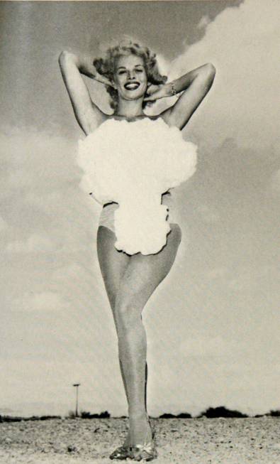 Copa Room showgirl Lee Merlin poses in a cotton, mushroom ...