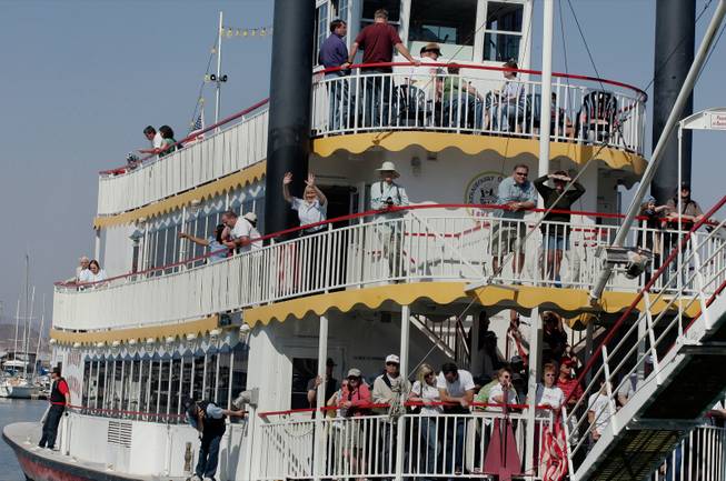 The Desert Princess returns from a cruise. Sales manager Ginny Gottfredson says many valley residents are unaware of the lake's existence. 