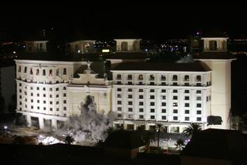 The start of the implosion