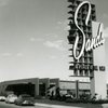 Cars line the Las Vegas Strip in front of the Sand Casino in this 1950s photo. The Sands opened on Dec. 15, 1952 and was the seventh casino to open on the Strip. The Sands was most famous as the home of the Rat Pack, and its Copa Room hosted many legendary performances. The hotel was imploded on Nov. 16, 1996 to make way for the Venetian Hotel. Cars line the Las Vegas Strip in front of the Sand Casino in this 1950s photo. The Sands opened on Dec. 15, 1952 and was the seventh casino to open on the Strip. The Sands was most famous as the home of the Rat Pack, and its Copa Room hosted many legendary performances. The hotel was imploded on Nov. 16, 1996 to make way for the Venetian Hotel.