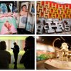 Top Left: Liberace-themed bags designed for younger audiences are for sale at the Liberace Museum in 2006. Top right: A collection of decomissioned neon signs from the Horseshoe is on display at the Neon Boneyard. Bottom left: Dave Hickey leads a tour in front of the painting "Step(In) Out" by Tim Bavington in the Las Vegas Art Museum in 2007. Bottom right: A Columbian mammoth skeleton commands space in the Nevada State Museum and Historical Society in Lorenzi Park in 2007. Top Left: Liberace-themed bags designed for younger audiences are for sale at the Liberace Museum in 2006. Top right: A collection of decomissioned neon signs from the Horseshoe is on display at the Neon Boneyard. Bottom left: Dave Hickey leads a tour in front of the painting "Step(In) Out" by Tim Bavington in the Las Vegas Art Museum in 2007. Bottom right: A Columbian mammoth skeleton commands space in the Nevada State Museum and Historical Society in Lorenzi Park in 2007.