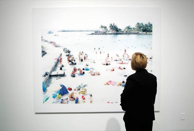 "Anfi Single (# 2014)," a chromogenic print on Diasec mounted on Dibond, from the collection of Laila and Anthony Spiegel, draws a viewer's attention. 