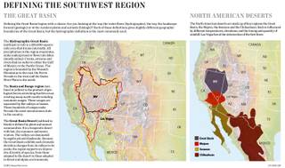 Defining the Great Basin begins with a choice: Are you looking at the way the water flow (hydrographic), the way the landscape formed (geologic) or at the resident plants and animals (biologic)? Each of these definitions gives slightly different geographic boundaries of the Great  Basin, but the hydrographic definition is the most commonly used.