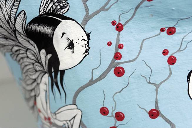 A cast of Jonny Porkpie, painted by Annie Owens, is at the exhibit, which runs through June 27. 

