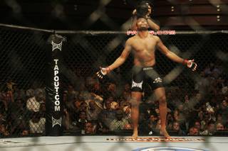Anderson Silva prepares for his UFC bout against James Irvin at the Palms on Saturday. Silva won with a TKO in the first round. 