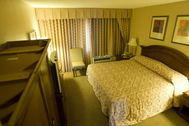 Room 1203 at the Palace Station Hotel & Casino is seen in Las Vegas, Friday, Sept. 19, 2008. The room is where O.J. Simpson allegedly commited felony kidnapping, armed robbery and conspiracy related to a September 13, 2007 confrontation with sports memorabilia dealers. Simpson and another defendant are current on trial.