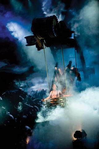 Criss Angel performs in his Cirque du Soleil show Believe at the Luxor.