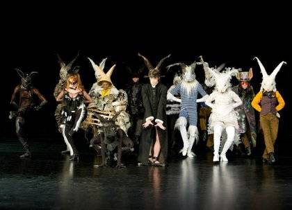 Cast members of Believe, in rehearsal.