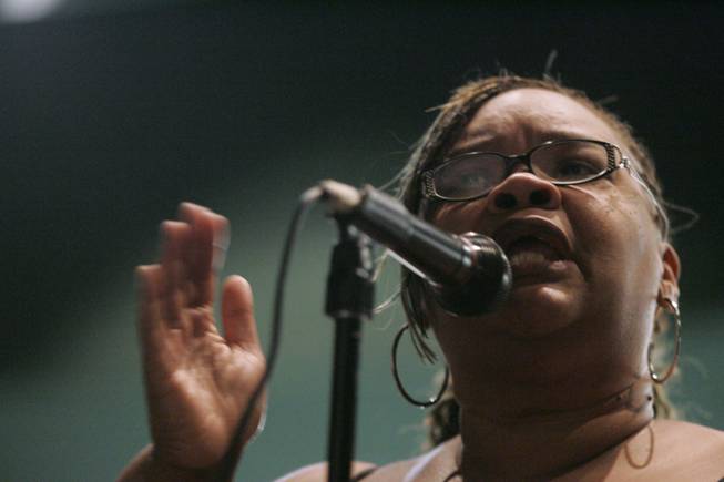 Deborah Jackson speaks last Monday at a forum in which she raised the idea of implementing a state lottery to boost revenue.