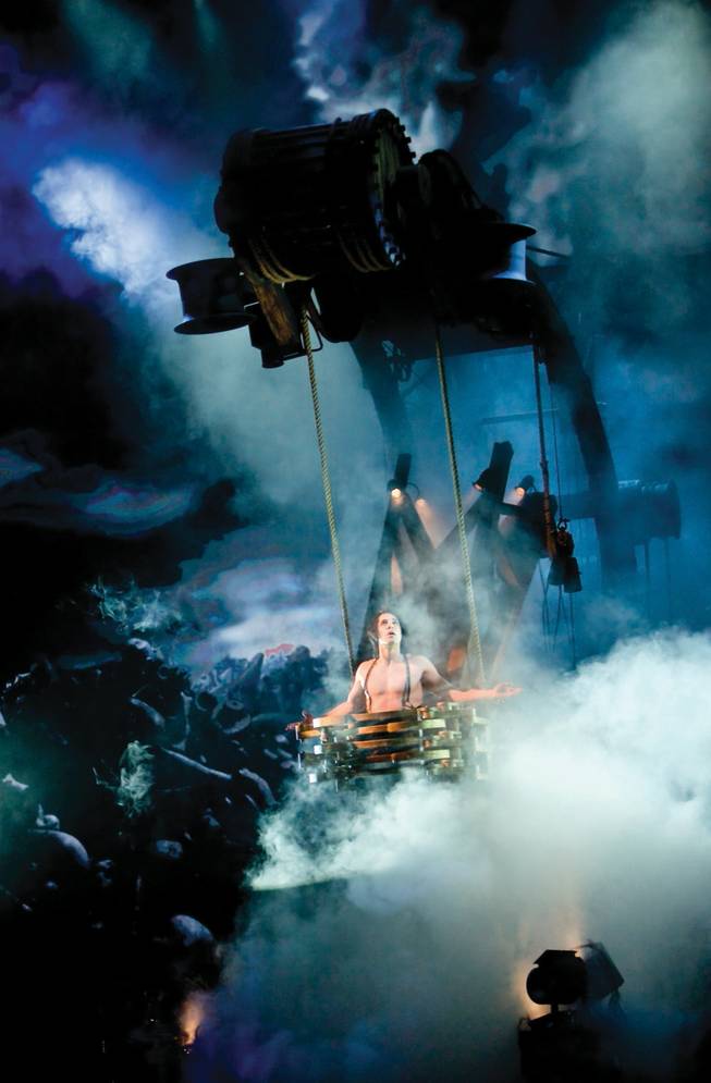 
Illusionist Criss Angel performs in the Cirque du Soleil show "Believe," which officially opened Friday night at the Luxor. 