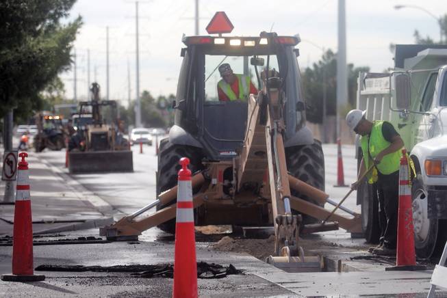 Road construction is continuing on Durango Drive just south of Alta Drive.   
