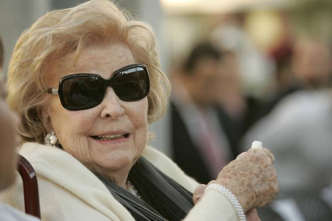 Sun Publisher Barbara Greenspun, a decades-long resident of the Las Vegas Valley, takes part in the dedication of the building on Maryland Parkway that bears her name.