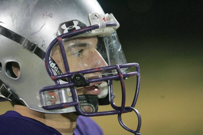 Cody Mucino pauses to catch his breath during a recent practice.