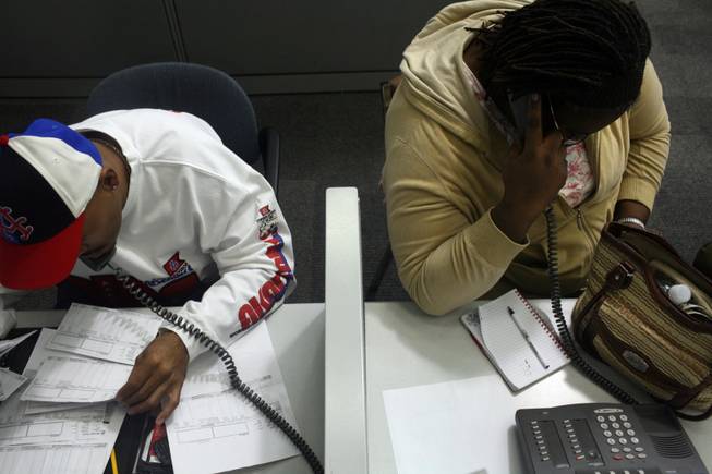 People can wait for several hours for the phones and computers available at Nevada JobConnect, the state's employment agency, which has three offices in the valley, in Las Vegas, North Las Vegas and Henderson.