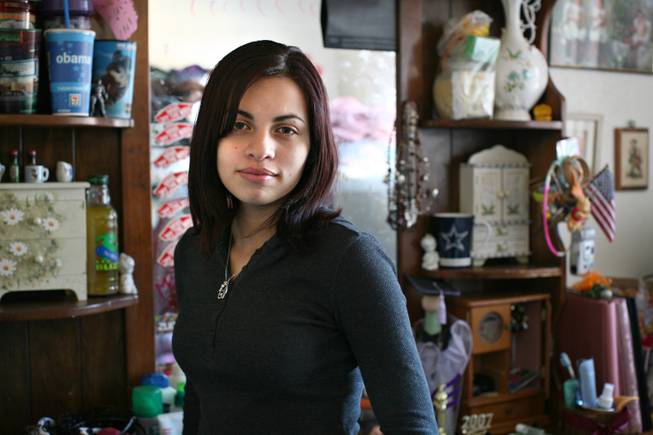 Michele Rey-Morales at her home in North Las Vegas. 