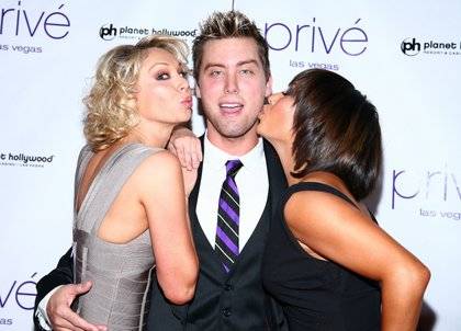 Kym Johnson, Lance Bass and Cheryl Burke.