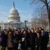 A group of students from CSN stand in front of the Capitol before their group meeting with Sen. Harry Reid and Rep. Dina Titus.