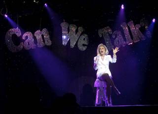 Frank Marino as Joan Rivers delivers his monologue during 