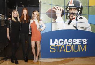 The 2010 Sports Illustrated swimsuit models at Lagasse's Stadium on Feb. 11, 2010.