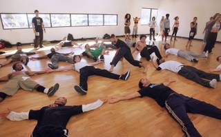 Applicants work on a dance routine as they try out for Cirque du Soleil at Red Rock Center for Dance.