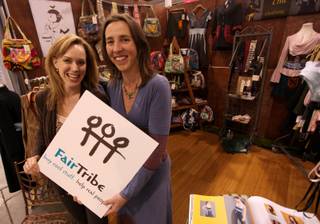 FairTribe founders Adrienne LeTourneau and Patricia McKay represented their clothing company for the first time at this year's MAGIC show. The two, along with Kate Dwyer (not pictured) started the company with the idea of providing fashionable, fair trade clothing to consumers. 