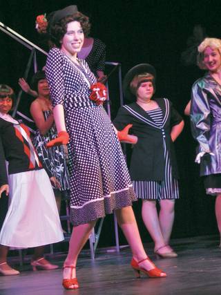 Courtney Davis, a  Bishop Gorman High School senior performs a dance number in the beginning of the play 