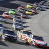 Drivers race during the NASCAR Sprint Cup Series Shelby American GT 350 auto race at the Las Vegas Motor Speedway Sunday, February 28, 2010.