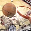 San Diego State senior center Ryan Amoroso grabs a rebound Thursday in his team's 71-57 win against UNLV in the Mountain West Conference tournament at the Thomas & Mack Center.