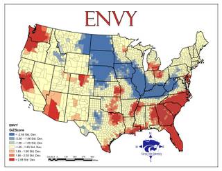 Geographers from Kansas State University did a study called 
