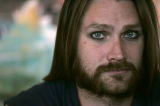 UNLV MFA candidate Aaron Sheppard in his studio on Friday, March 27, 2009. 