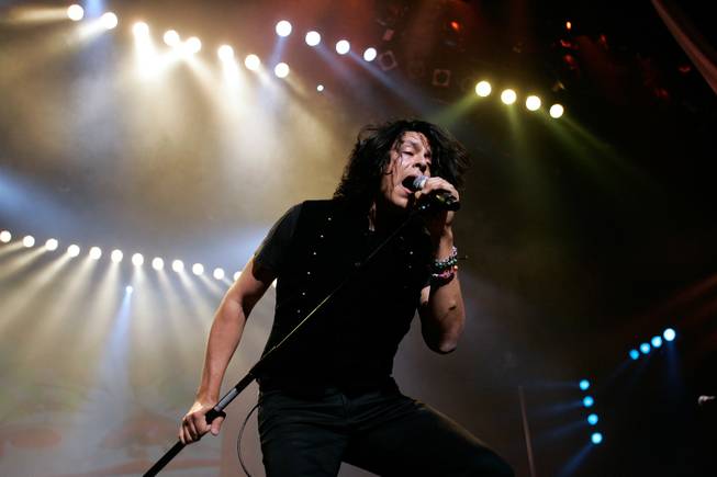 Tony Montana, formerly of Great White, sings during a performance of "Monster Circus" at the Hilton Theatre inside the Las Vegas Hilton Thursday, March 26, 2009.