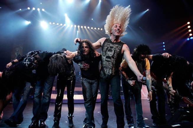 Performers, including Dee Snider of Twisted Sister, center, take a bow together after a performance of "Monster Circus" at the Hilton Theatre inside the Las Vegas Hilton Thursday, March 26, 2009. 