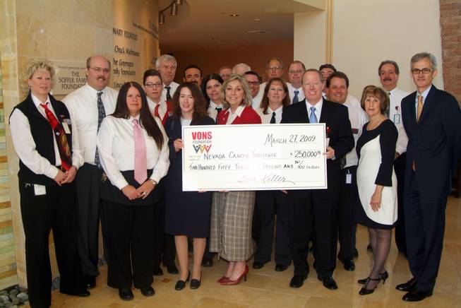 Vons Foundation check presentation. 