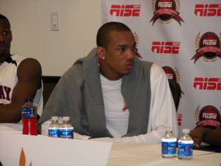 Findlay senior shooting guard Avery Bradley finally relaxes, a little, after leading the Pilots with 27 points in their 60-43 victory over Montrose Christian on Saturday in the semifinals of the ESPN RISE National High School Invitational.