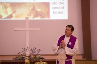 Pastor Dave Krueger-Duncan, of the Northwest Commnuity Church, married Julie Liebo and Charlotte Morgan in California last year before voters closed the door to same-sex marriages in November.