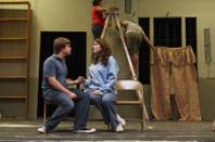 Playing the roles of Billy and Violet respectively, Bryan Sheeler and Brittany Ricciardo run through their lines in Act I of "Play On!" during rehearsal Monday at Boulder City High School.