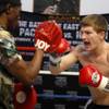 Photo: Light welterweight boxer Ricky Hatton, right, of E Photo: Light welterweight boxer Ricky Hatton, right, of E