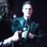 A clad-in-black Brandon Flowers.