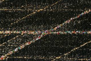 This is a detail of the recently completed tapestry of Las Vegas, showing the intersection of Decatur and Sahara, created by Sola Saturday, April 18, 2009.  