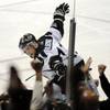 Photo: Wranglers winger Dan Riedel celebrates with the fa Photo: Wranglers winger Dan Riedel celebrates with the fa