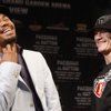 Junior welterweight boxer Manny Pacquiao, left, of Philippines laughs as he tries a face-to-face pose with Ricky Hatton of England pose during a news conference at the MGM Grand Hotel and Casino in Las Vegas, Nevada April 29, 2009. The boxers will meet for a 12-round bout at the MGM Grand Garden Arena on Saturday. Junior welterweight boxer Manny Pacquiao, left, of Philippines laughs as he tries a face-to-face pose with Ricky Hatton of England pose during a news conference at the MGM Grand Hotel and Casino in Las Vegas, Nevada April 29, 2009. The boxers will meet for a 12-round bout at the MGM Grand Garden Arena on Saturday.