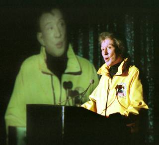 Former Las Vegas casino owner Bob Stupak announces plans to build a $1.2 billion hotel-casino modeled after the ship Titanic in Las Vegas during a press conference on Thursday, April 8, 1999. The plans include a hotel-casino which resembles the Titanic and an attached 