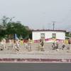 Photo: Stone statues sit in an empty lot on the corner of Photo: Stone statues sit in an empty lot on the corner of