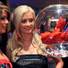 Laura Croft and Holly Madison check out the ruby red slippers designed by Betsey Johnson at the 70th anniversary The Wizard of Oz exhibit at Planet Hollywood. The showcase closes today. Laura Croft and Holly Madison check out the ruby red slippers designed by Betsey Johnson at the 70th anniversary The Wizard of Oz exhibit at Planet Hollywood. The showcase closes today.
