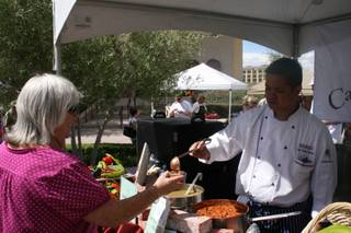 Chef Rodney Ignacio of Casino MonteLago served up a green chicken chili with cactus Saturday, June 6, 2009, at the Silver State Regional Chili Cook-off at Lake Las Vegas.