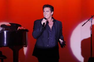 Impressionist, singer and entertainer Gordie Brown performs at the Gordie Brown Showroom in the Golden Nugget Tuesday.